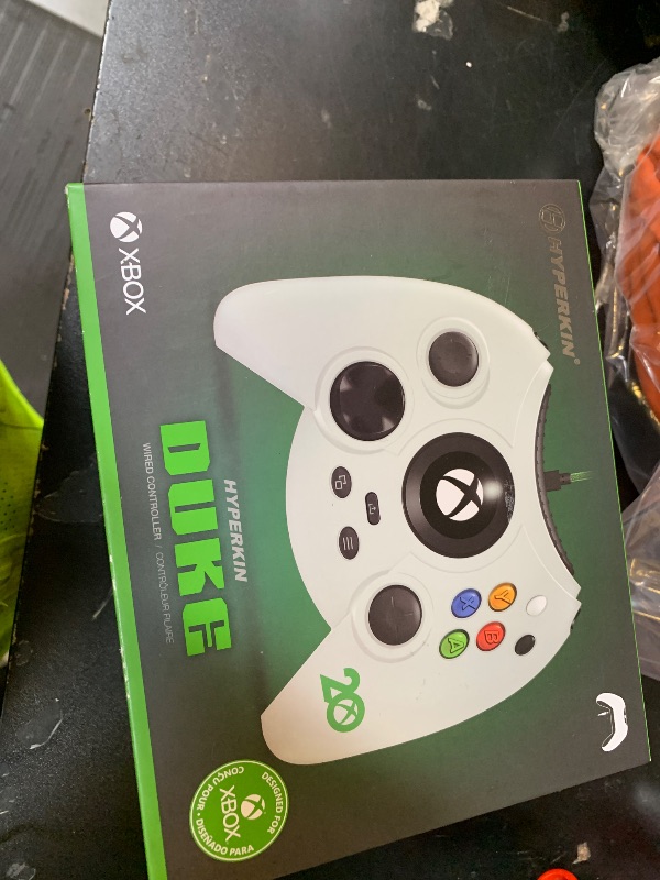 Photo 1 of Hyperkin Duke Wired Controller for Xbox Series X|S/Xbox One/Windows 10 -White- Officially Licensed (Xbox 20th Anniversary Limited Edition)