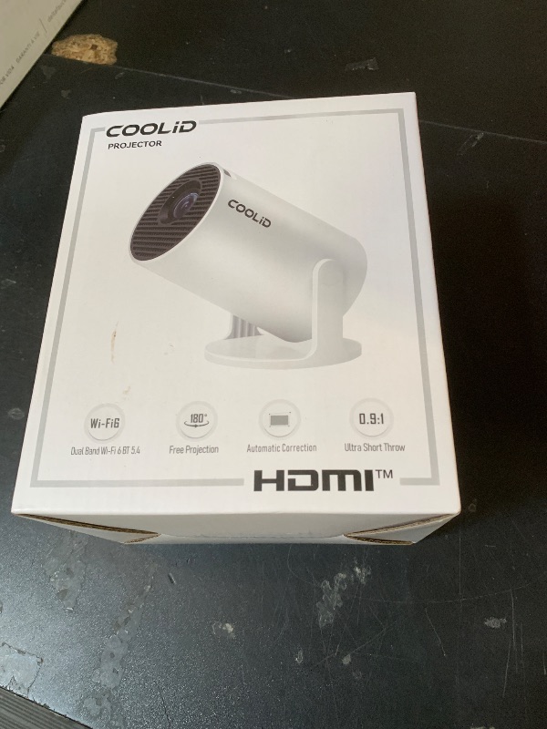 Photo 1 of [Built-in Apps & 2026 Upgraded] Mini Projector Support 4K 1080P Auto Keystone 180° Rotatable with WiFi 6 and Bluetooth 5.4, Projector Portable Compatibile with HDMI/TV Stick/Memory Stick/Laptop-White