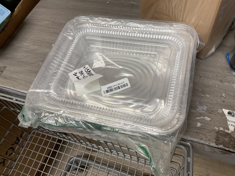 Photo 1 of 9x13 Inch Disposable Aluminum Pans with Clear Lids(10 Pack)Half Size Tin Foil Pans with Lids,Food Containers Disposable Baking Pans For Cooking, Meal Prep, Roasting, Chafing, Steam Table, Storage