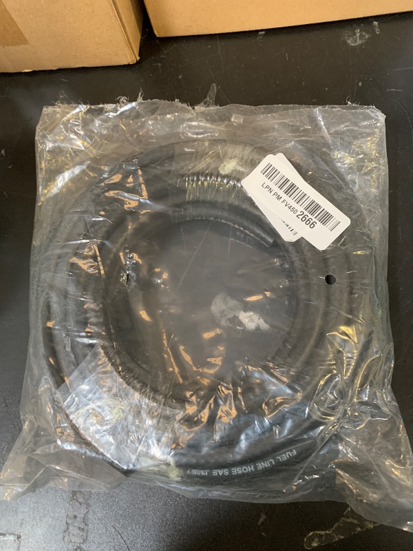 Photo 1 of 1/4 Inch ID NBR Rubber Hose, 20 Feet Fuel Hose Line Transfer Hose for Small Engine Black