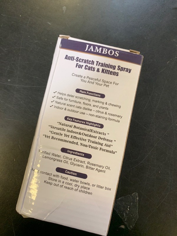 Photo 1 of JAMBOS 2 Bottles Cat Deterrent Spray – Indoor & Outdoor Pet Training Aid – Furniture & Carpet Protector-200