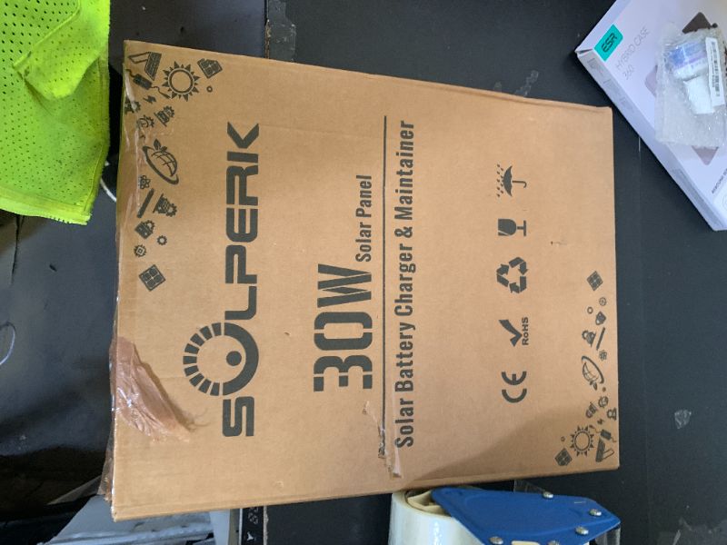 Photo 1 of SOLPERK 30W Solar Battery Charger Solar Battery Maintainer + Upgrade 10A MPPT Charge Controller + Adjustable Mount Bracket for Car RV Boat Motorcycle?12V Waterproof Solar Panel Kit Trickle Charging