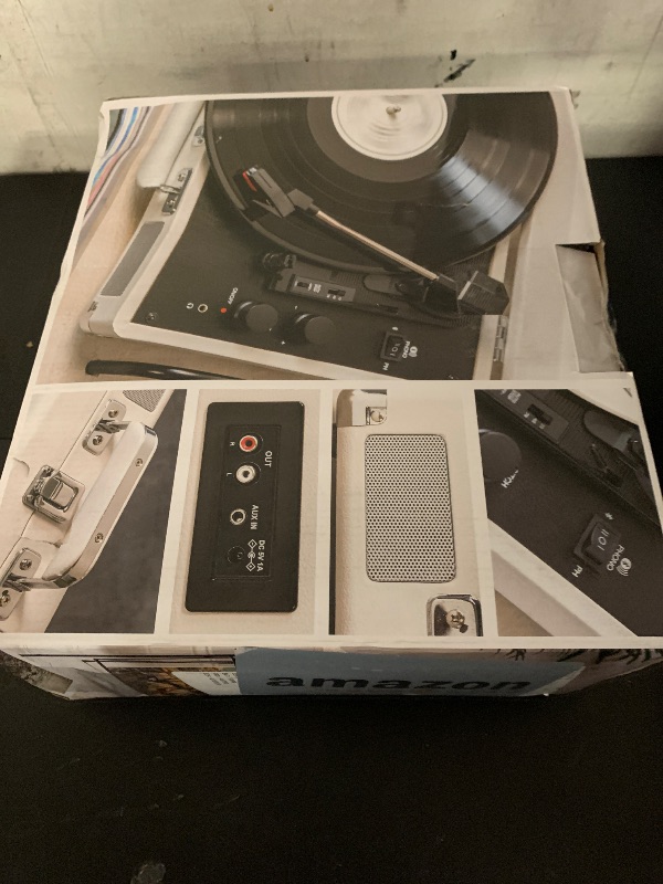 Photo 1 of Crosley CR8005F-WS Cruiser Plus Vintage 3-Speed Bluetooth in/Out Suitcase Vinyl Record Player Turntable, White Sand