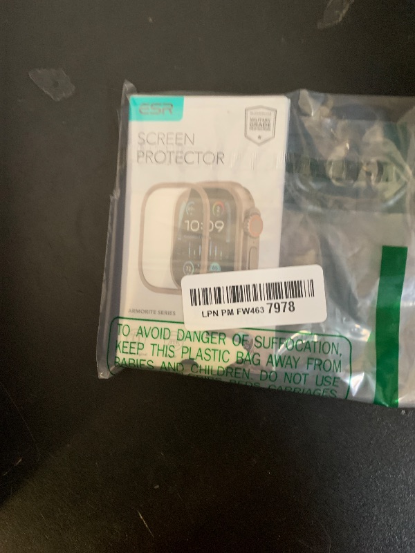 Photo 1 of ESR Armorite Screen Protector for Apple Watch Ultra 3 2025 /Ultra 2 /Ultra (49 mm), Military Grade Protection, Tempered Glass Film with Aluminum Alloy Frame, Anti-Scratch, 2 Pack, Black