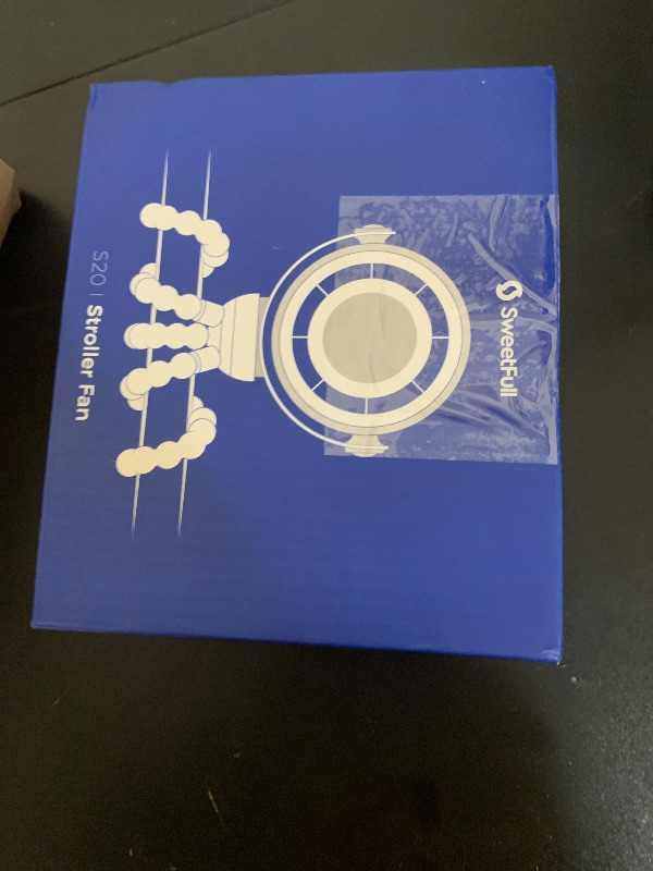 Photo 1 of **INCOMPLETE** SWEETFULL Baby Stroller Fan - 4000mAh Rechargeable 4-Speed Quiet with LED Display & Night Light, Mini Portable 360° Clip On Safe Fan for Car Seat, Crib, Travel - Black