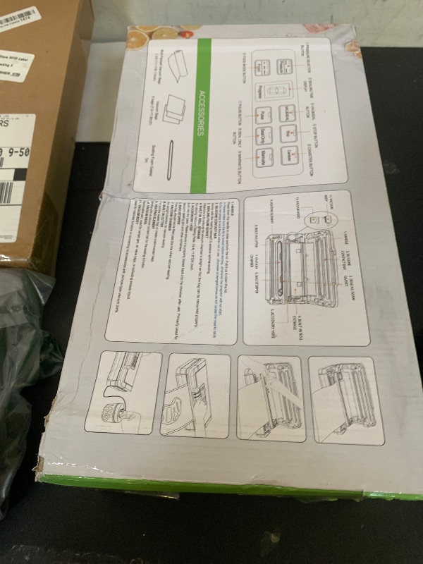 Photo 1 of 95kPa Vacuum Sealer Machine with AquaLock Technology, for Moist Seals, 2X Seal & 130W, Fully Automatic Food Sealer, Built-In Cutter, Bag Storage & Hose, Precision Sealing, 2 Bag Rolls,Stainless Steel