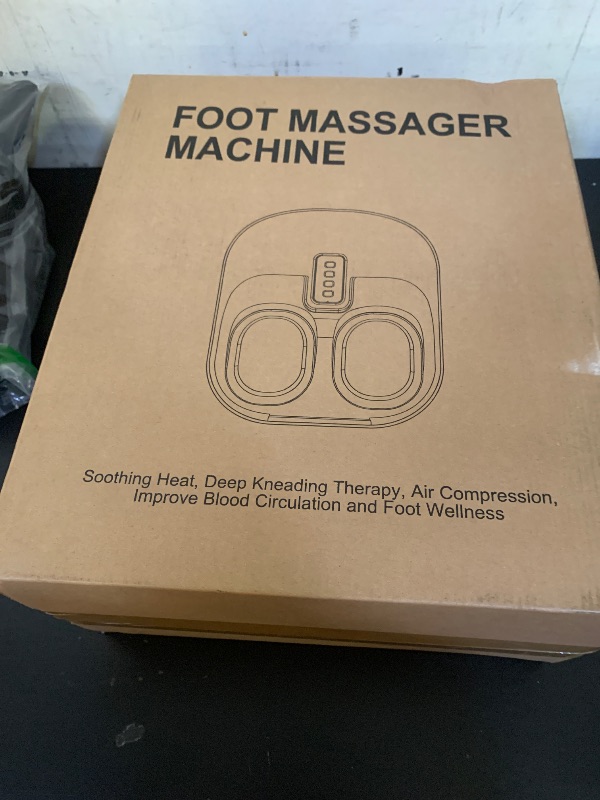 Photo 1 of POGGT Foot Massager Machine with Heat, Upgraded Deep Rolling, Compression, Ankle Kneading, Shiatsu Foot Massager for Neuropathy Plantar Fasciitis, Gifts for Home Office Men Women Fits Up to 13"