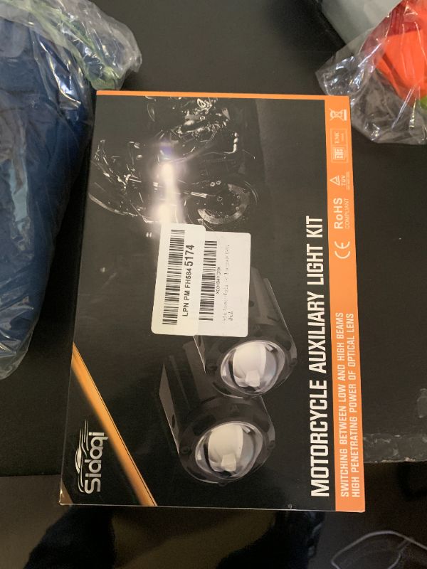 Photo 1 of Sidaqi Motorcycle LED Fog Lights Amber White 50W Super Bright Motorcycle Driving Fog Lights 5 Modes with Waterproof Wire Harness Motorcycle Auxiliary LED Light Kit 12-30V