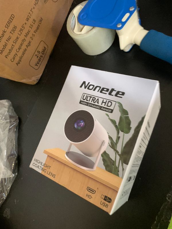 Photo 1 of [2026 Upgraded] Mini Projector 4K Supported 1080P FHD - Auto Keystone 270° Rotatable, WiFi 6 & Bluetooth 5.2, Smart Android TV OS, Portable Projector Compatible with HDMI/TV Stick/Laptop/Phone(Black)