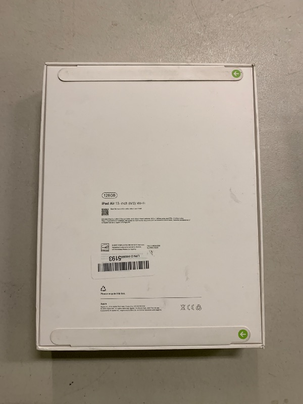 Photo 1 of Apple iPad Air 13-inch with M3 chip Built for Apple Intelligence, Liquid Retina Display, 128GB, 12MP Front/Back Camera, Wi-Fi 6E, Touch ID, All-Day Battery Life — Space Gray