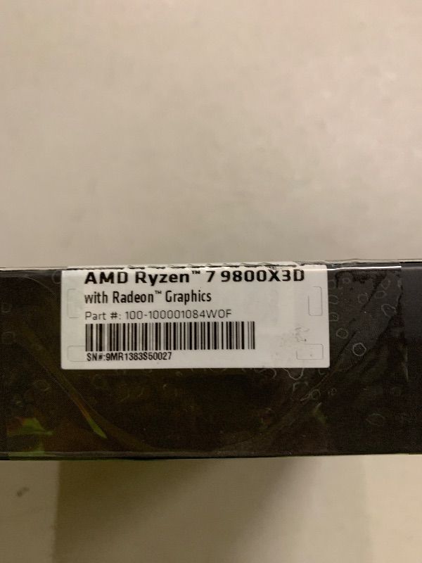 Photo 1 of AMD RYZEN 7 9800X3D 8-Core, 16-Thread Desktop Processor
