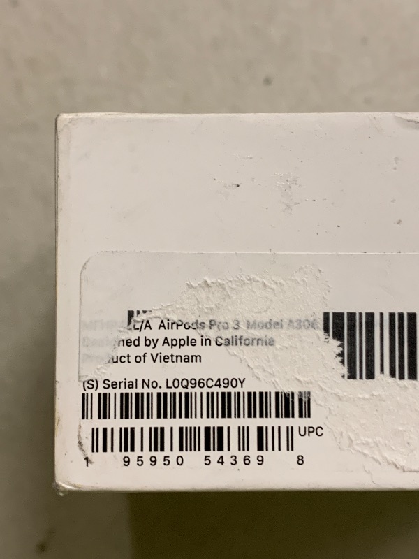 Photo 1 of Apple AirPods Pro 3 Wireless Earbuds, Active Noise Cancellation, Live Translation, Heart Rate Sensing, Hearing Aid Feature, Bluetooth Headphones, Spatial Audio, High-Fidelity Sound, USB-C Charging