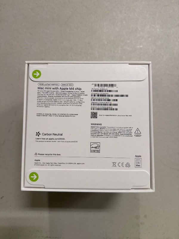 Photo 1 of Apple 2024 Mac mini Desktop Computer with M4 chip with 10?core CPU and 10?core GPU: Built for Apple Intelligence, 16GB Unified Memory, 256GB SSD Storage, Gigabit Ethernet. Works with iPhone/iPad