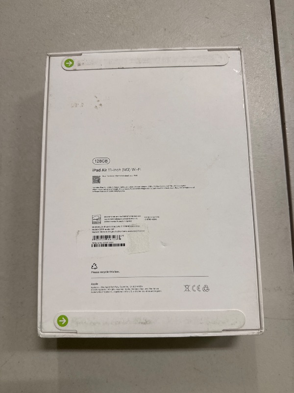 Photo 1 of Apple iPad Air 11-inch with M3 chip Built for Apple Intelligence, Liquid Retina Display, 128GB, 12MP Front/Back Camera, Wi-Fi 6E, Touch ID, All-Day Battery Life — Space Gray