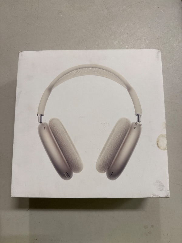 Photo 1 of Apple AirPods Max Wireless Over-Ear Headphones, Pro-Level Active Noise Cancellation, Transparency Mode, Personalized Spatial Audio, USB-C Charging, Bluetooth Headphones for iPhone - Starlight