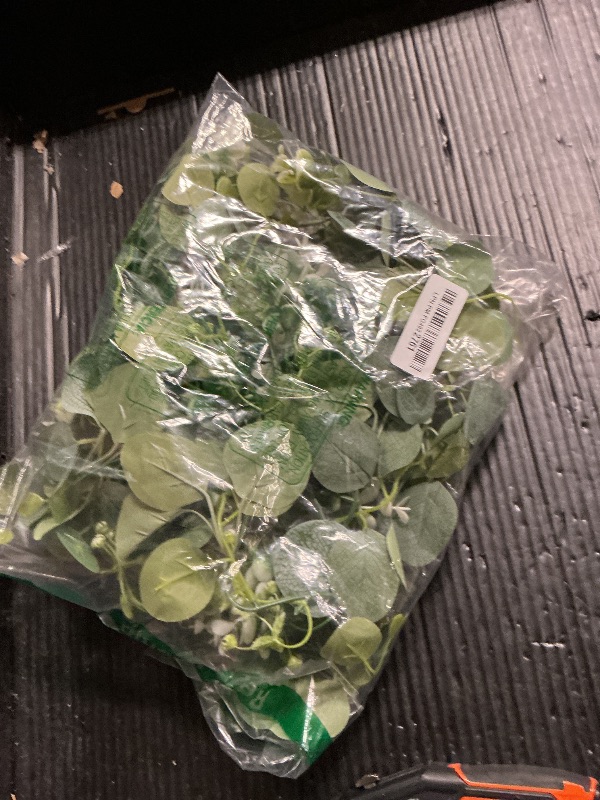 Photo 1 of 2 Pcs Eucalyptus Garland, 5.9FT Artificial Greenery Garlands Fake Vines for Wedding Centerpiece Table Party Indoor Outdoor Wall Decor (Eucalyptus Garland 2, 2PCS)