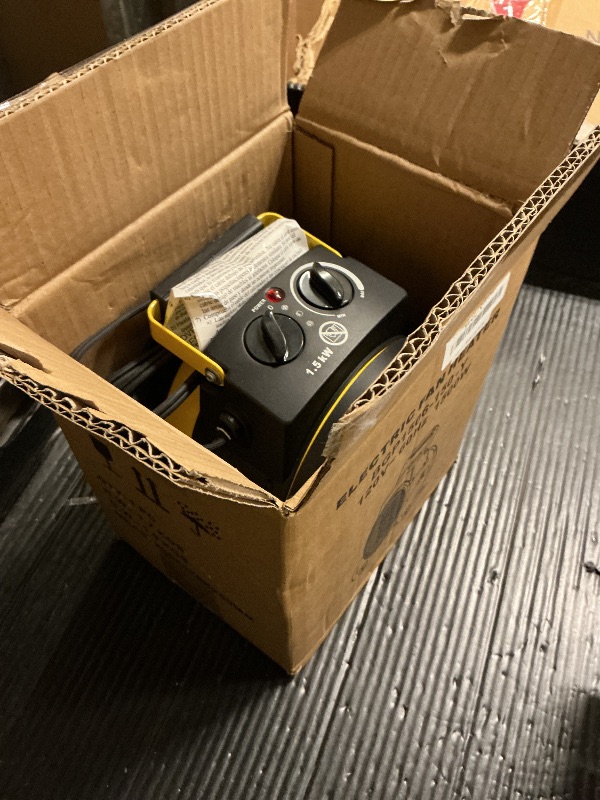 Photo 1 of 1500W Portable Garage Heater, Electric Outdoor Heater with Fast Heating & Overheat Protection, Patio and Greenhouse Space Heater for Indoor or Outdoor Use?Yellow?