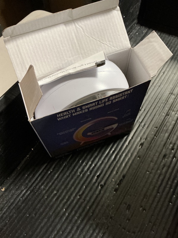 Photo 1 of 2025 New Mini LED Table Lamp, Wireless Charging Atmosphere Lamp, Bluetooth Speaker, Dimmable Night Light, Bedside Lamp, Alarm Clock for Christmas Gifts (White)