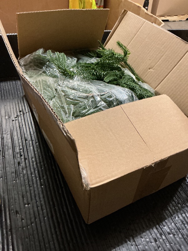 Photo 1 of 2 PCS-6FT Artificial Norfolk Pine Garlands - Real Touch Winter Pine Garland, Green Artificial Greenery Garland for Table, Mantle, Wall, Indoor, Outdoor Christmas Decorations
