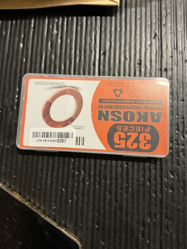 Photo 1 of 325 PCS, 10 Sizes, Premium Copper Metric Sealing Crush Washers Assortment Kit, Upgraded Flat Ring Oil Drain Plug Crush Washer Gasket Seal Assortment Set, Banjo Bolt Washer for Automotive, Motorcycles