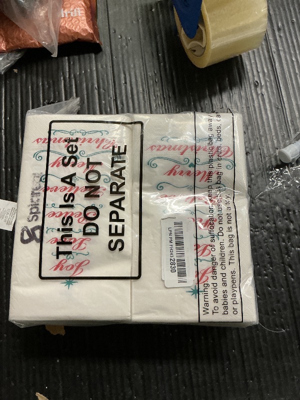 Photo 1 of 200 Pcs Christmas Guest Napkins Disposable Xmas Paper Towels Dinner Hand Napkin for Home Kitchen Bathroom Powder Room Decorative Dish Towels for Christmas Wedding Holiday Winter Dinner Lunch Party