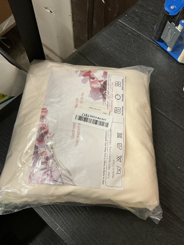 Photo 1 of 10x10ft Wrinkle Free Ivory Backdrop Curtain for Parties Soft Fabric Drapes Wedding Ivory Curtain Backdrop for Birthday Party Decorations Background for Photography 5x10ft,2 Panels