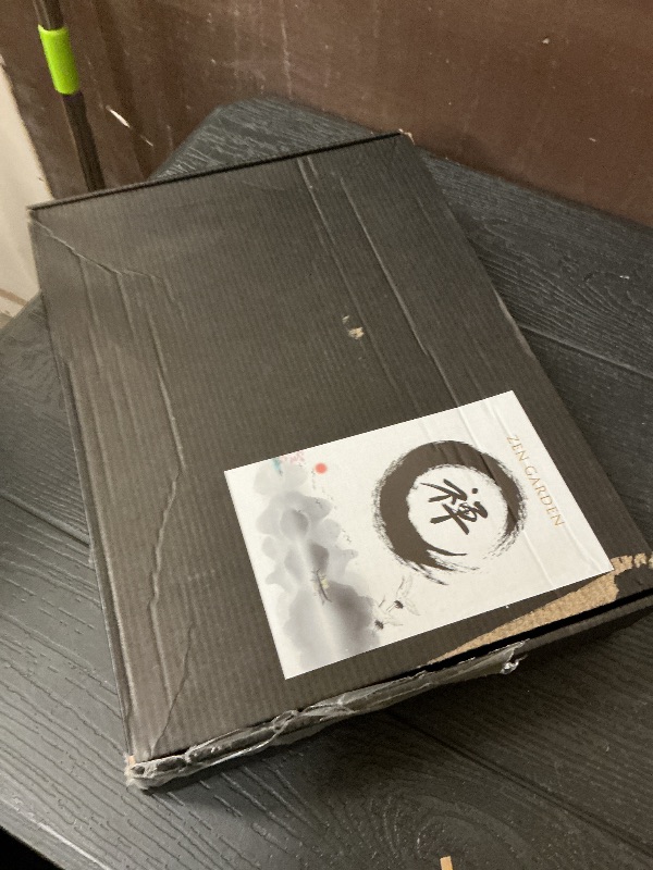 Photo 1 of 14" x 10" Large Japanese Zen Garden Kit for Desk – Includes 25+ Accessories: Sand Tray, Rake, Trees, Incense Burner, Bridge, Well, Door – Calming Decor Gift for Women, Mindfulness & Stress Relief