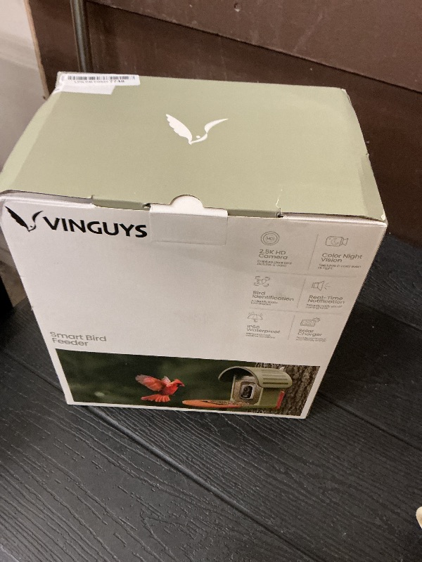 Photo 1 of Smart Bird Feeder with Camera, 2.5K UHD Bird Feeder Camera Solar Powered, Sensitive AI Identification, Instant Alerts Capture Video, IP66 Waterproof for Outdoor, Ideal Gift, Green