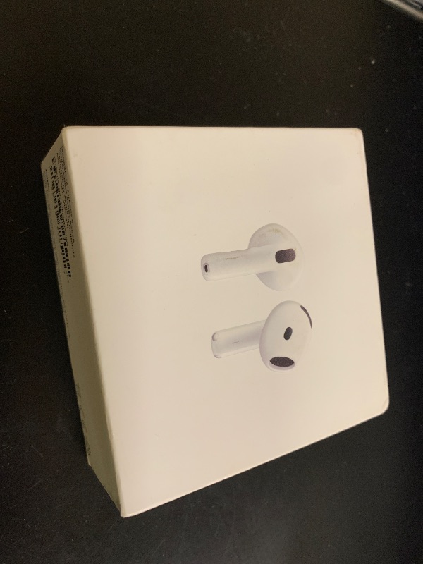 Photo 1 of Apple AirPods 4 Wireless Earbuds, Bluetooth Headphones, Personalized Spatial Audio, Sweat and Water Resistant, USB-C Charging Case, H2 Chip, Up to 30 Hours of Battery Life, Effortless Setup for iPhone