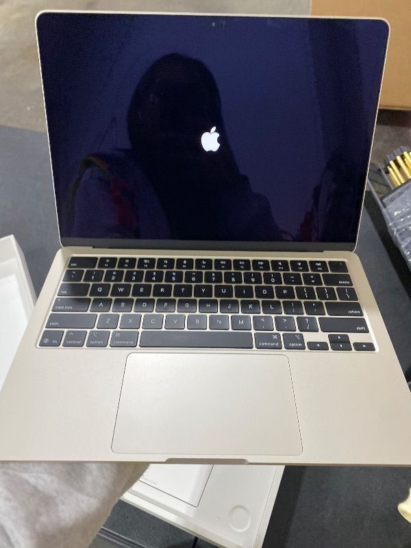 Photo 1 of Apple 2025 MacBook Air 13-inch Laptop with M4 chip: Built for Apple Intelligence, 13.6-inch Liquid Retina Display, 16GB Unified Memory, 512GB SSD Storage, 12MP Center Stage Camera, Touch ID; Starlight