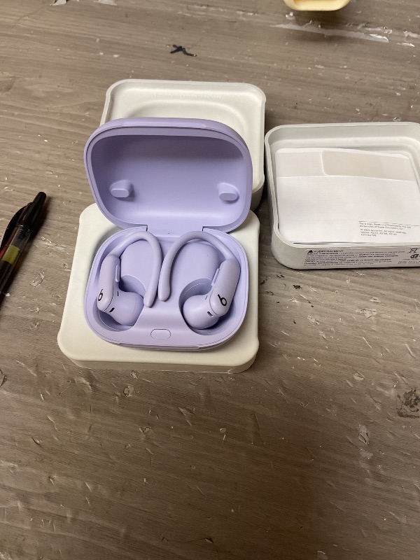 Photo 1 of Beats Powerbeats Pro 2 - Wireless Noise Cancelling Workout Earbuds with Secure- Fit Earhooks, Up to 45-Hour Battery with Charging Case, Sweat & Water Resistant, Heart Rate Monitoring - PURPLE