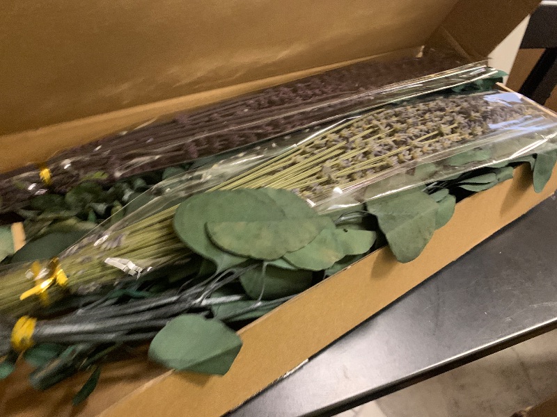 Photo 1 of 120+ Pcs Mixed Dried Eucalyptus & Lavender Flowers for Shower, Preserved Natural Eucalyptus Leaves for Wall Hanging, Plant Fragrance, Dried Florals for Vase Fillers, Wedding, Green Bathroom Decor