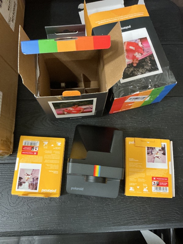 Photo 1 of Polaroid Now 3rd Generation I-Type Instant Camera + Film Bundle - Now Black Camera + 16 Color Photos (6560)
