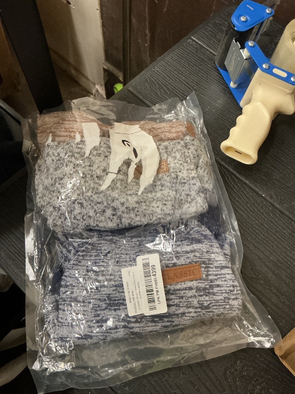 Photo 1 of 3 Pack Dog Sweaters for Small Dogs Girl Boy Winter Fleece Clothes Warm Soft Dog Sweatshirt Outfit for Dogs Cats Pet Apparel (Khaki, Medium)