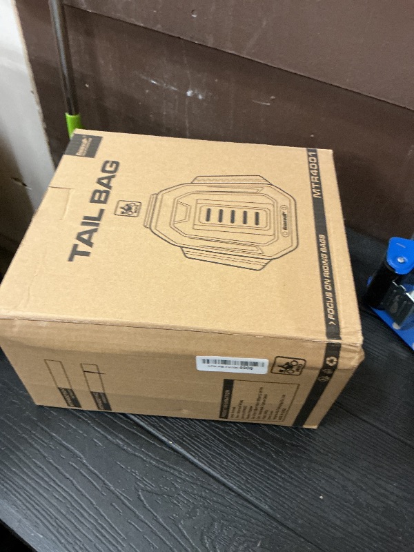 Photo 1 of Rhinowalk Motorcycle Tail Bag Expandable Hard Shell Motorcycle Travel Luggage 12L-18L, Waterproof All Weather/Trunk/Rack Bag with Sissy Bar Straps - Carbon Black