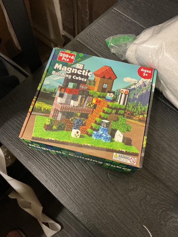 Photo 1 of 200PCS Magnetic Building Blocks with 6 Base Plate, Magnetic Blocks Cubes for Kids Ages 4-8, Stacking Magnet Blocks STEM Building Toys for Boys Girls Ages 3 4 5 6 7 8-12 Christmas Birthday Gifts