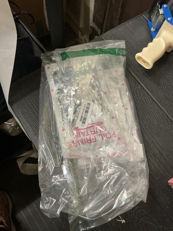 Photo 1 of 2 Pack Foil Curtain Backdrop Silver Metallic Tinsel Foil Fringe Curtains Photo Booth Props for Birthday Wedding Engagement Baby Shower Bachelorette Christmas Holiday Celebration Party Decorations