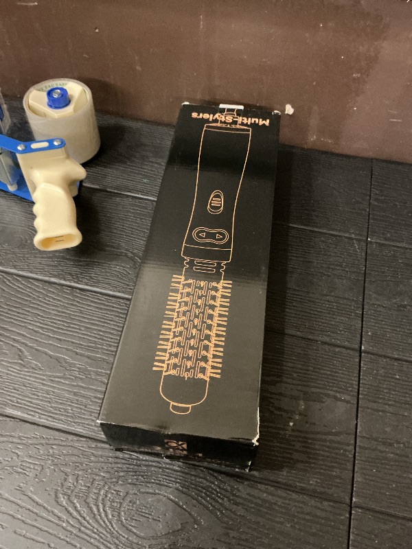 Photo 1 of 3 in 1 Rotating Hair Dryer Brush, Auto Rotating Blow Dryer Brush Spinning with 2 Brushes (2" & 1.5"), Negative Ionic Brush Blow Dryer, Round Brush Blow Dryer Volumize Curling 100-120V