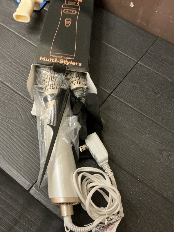 Photo 1 of 3 in 1 Rotating Hair Dryer Brush, Auto Rotating Blow Dryer Brush Spinning with 2 Brushes (2" & 1.5"), Negative Ionic Brush Blow Dryer, Round Brush Blow Dryer Volumize Curling 100-120V