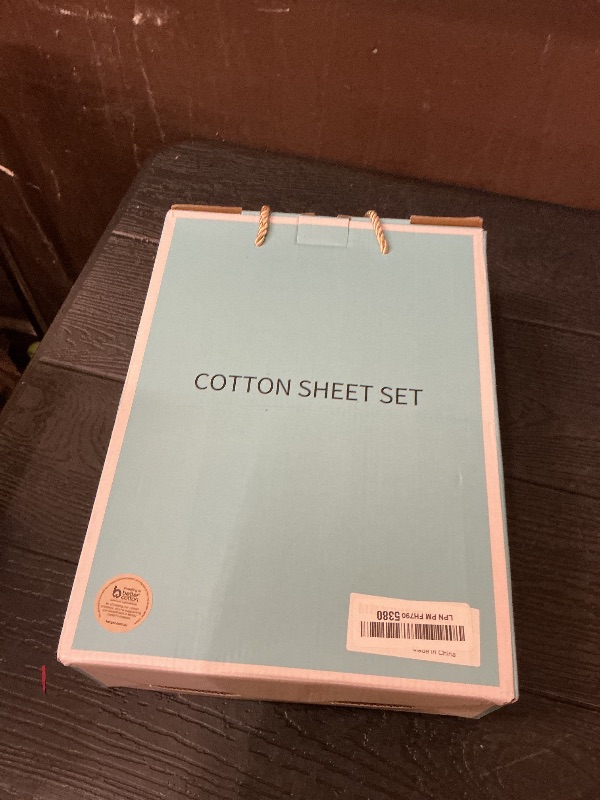 Photo 1 of Shilucheng 1200 Thread Count Cotton Sheets Set?Luxury 100% Egyptian Cotton Bed Sheets?5-Star Hotel Quality Sheets, Breathable & Cooling, 16 Inch Deep Pocket - 4 Piece (Sea Glass, King)