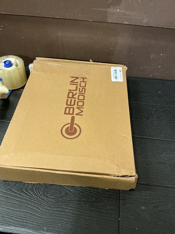 Photo 1 of Berlin Modisch Full Escutcheon HandleSet Front Door Entry Handle and Deadbolt Lock Set Slim Square Single Cylinder Deadbolt and Lever Heavy Duty – Oil Rubbed Bronze Finish