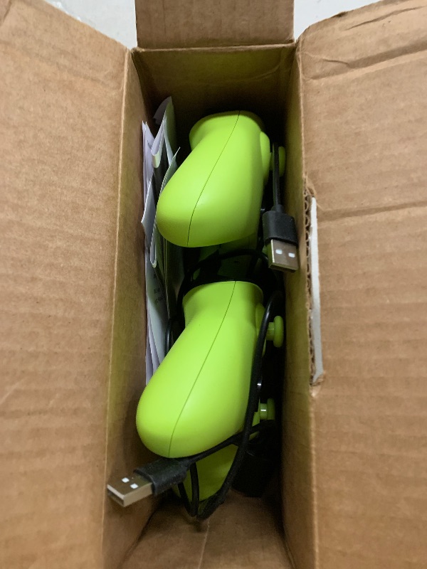 Photo 1 of 2 PACK W&O Wireless Controller for With Xbox One, Xbox Series X/S, Xbox One X/S, PC, With RGB LED Light, Mappable Buttons, With 2.4GHZ Wireless Adapter Gamepad (Electric Volt)