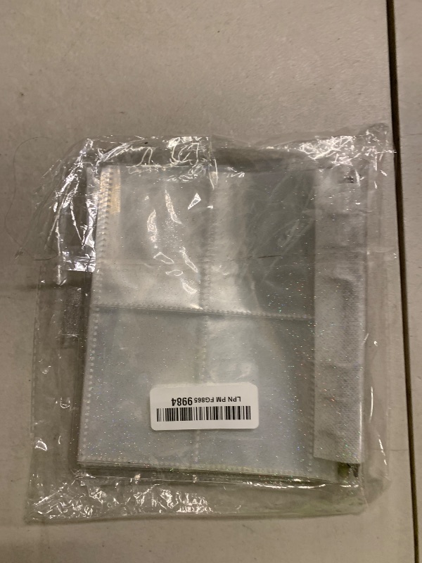 Photo 1 of 3 Inch 200 Pockets Photocard Binder Kpop Portable Photo Album Transparent Plus 5 Inch 40 Pockets Photo Pages Jelly 6 Ring Binder Cover for Albums Business Cards Postcards Picture Storage (White)