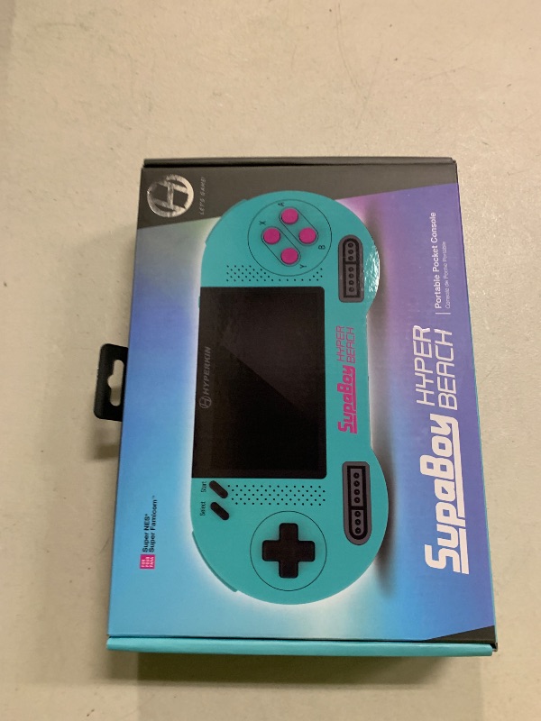 Photo 1 of Hyperkin SupaBoy Portable Pocket Console for SNES/SFC, Gaming console System - Super Nintendo Entertainment System (Super NES) / Super Famicom - (Hyper Beach)