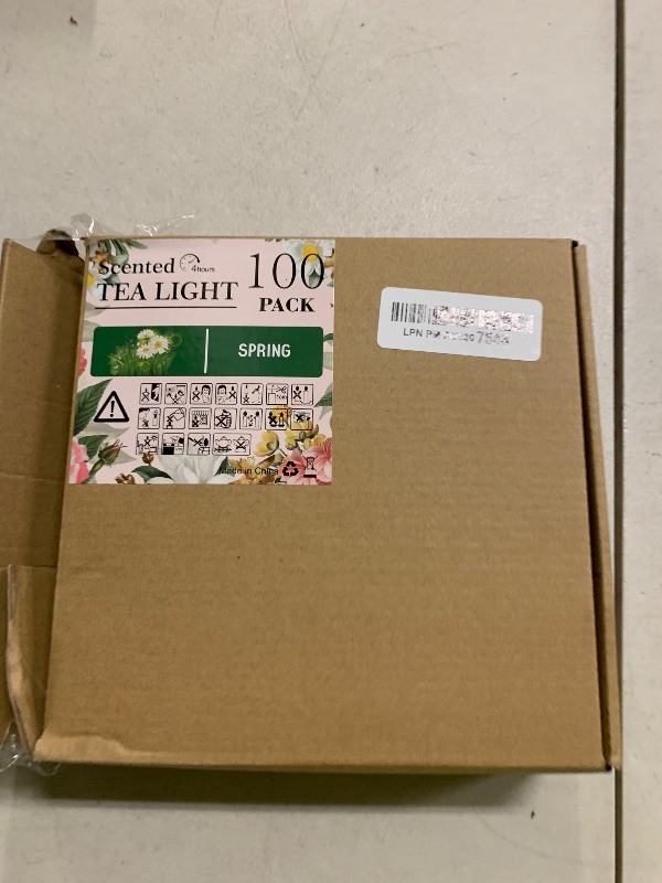 Photo 1 of 100 Pack Scented Tealight Candles 4 Hours, Spring Aromatherapy Candles for Votive Home, Wedding Holiday and Emergency (Dark Green)