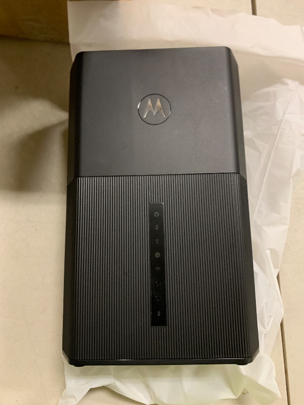 Photo 1 of Motorola MT8733 WiFi 6 Router + Multi-Gig Cable Modem + 2 Phone Ports | for Comcast Xfinity Voice and Gigabit Internet Plans Up to 2500 Mbps | AX6000 | DOCSIS 3.1 | with Smart Motosync App