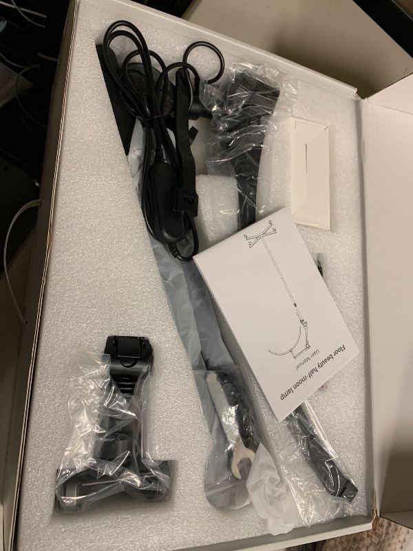 Photo 1 of HITTI Half Moon Eyelash Extension Light - 2026 LED Lash Tech Lamp with 4-Wheel Rolling Base, 3 Color Modes, Dimmable Brightness & Phone Holder for Estheticians, Tattoo Artists, Beauty, SPA -Black