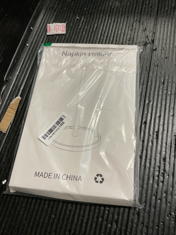 Photo 1 of Paper Towel Holder Countertop, Standing Paper Roll Holder with Anti Slip Weighted Base, Stainless Steel Freestanding Paper Towel Holder for Kitchen, White