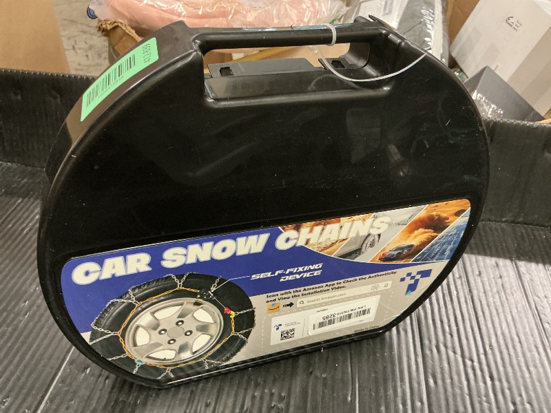 Photo 1 of Snow-Chains Auto Fixing 1 Min Quick Fit Easy Installation Tire-Chains, Portable Reusable Universal Emergency Tire Traction Chain for Passenger Car, Pickup Trucks and SUV - Set of 2 (HKN-160)