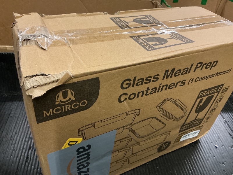 Photo 1 of [8-Pack,30 oz]Glass Meal Prep Containers,Glass Food Storage Containers,Airtight lunch Containers with Lids, Microwave, Oven, Freezer and Dishwasher